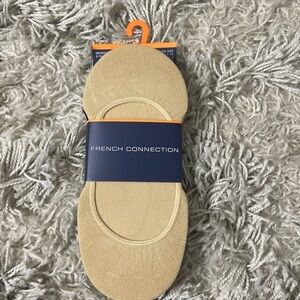 NWT French Connection Microfiber Ballerina Liners No Show Look 6 Pair Nude Black